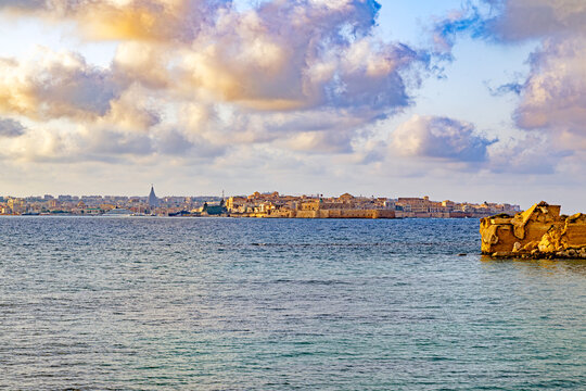 Syracuse baroque region and city in Sicily south of Italy and ortigia