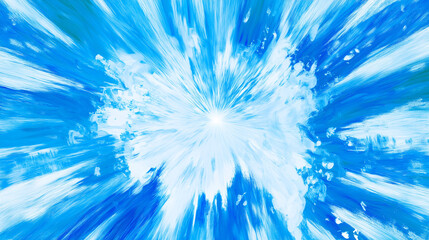 Obraz premium Blue Abstract Paint Explosion Background with Dynamic Brush Strokes