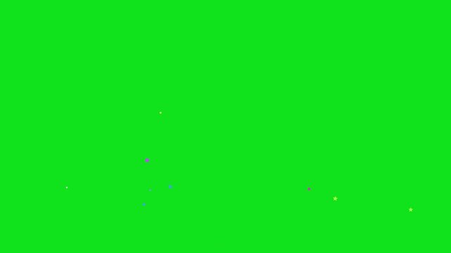 3D confetti explosion animation on greenscreen background. Perfect for celebration themes