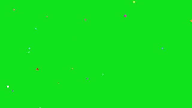3D confetti explosion animation on greenscreen background. Perfect for celebration themes