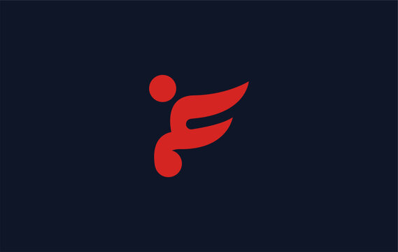 Dynamic red letter F monogram logo