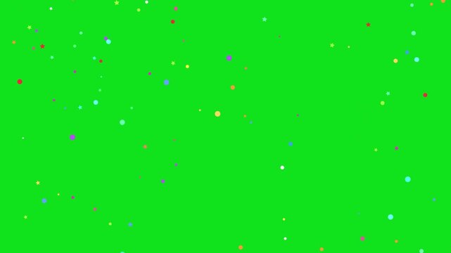 3D confetti explosion animation on greenscreen background. Perfect for celebration themes