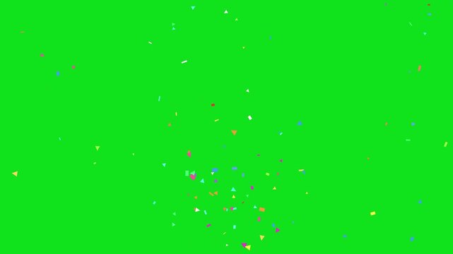 3D confetti explosion animation on greenscreen background. Perfect for celebration themes