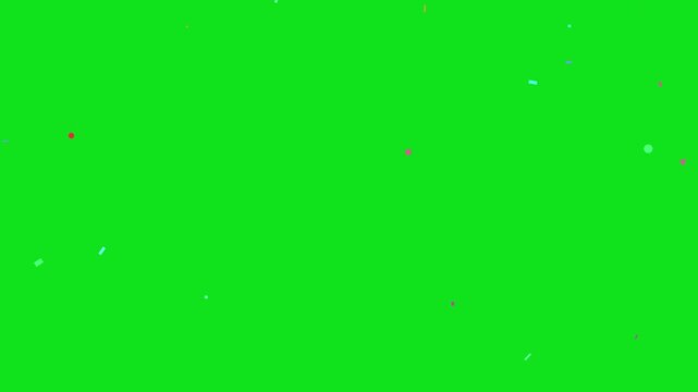 3D confetti explosion animation on greenscreen background. Perfect for celebration themes