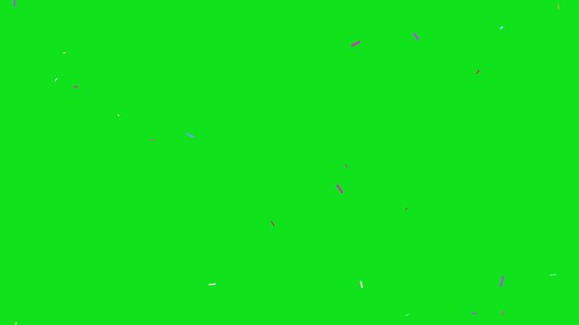3D confetti explosion animation on greenscreen background. Perfect for celebration themes