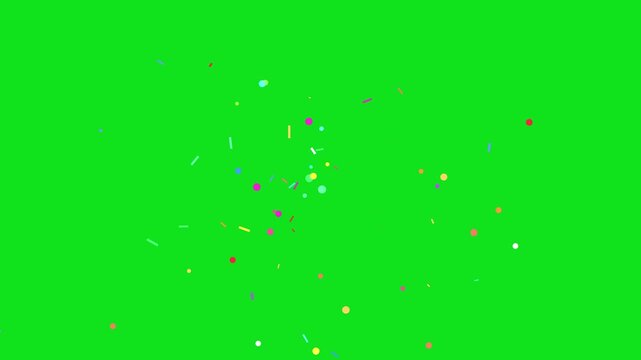 3D confetti explosion animation on greenscreen background. Perfect for celebration themes