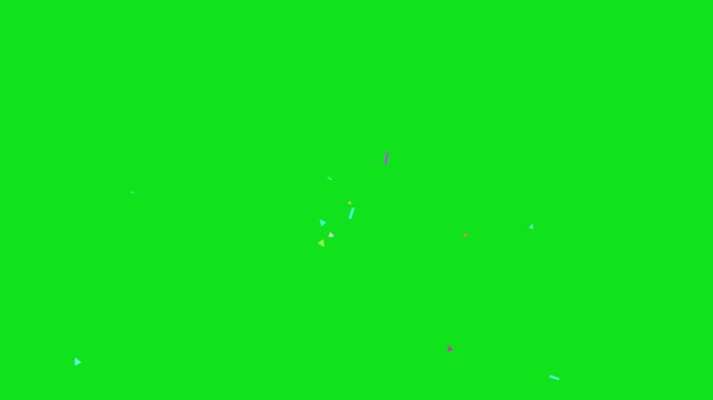 3D confetti explosion animation on greenscreen background. Perfect for celebration themes
