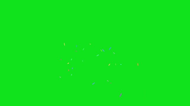 3D confetti explosion animation on greenscreen background. Perfect for celebration themes