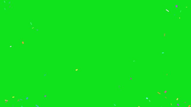3D confetti explosion animation on greenscreen background. Perfect for celebration themes