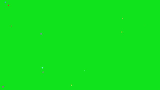 3D confetti explosion animation on greenscreen background. Perfect for celebration themes