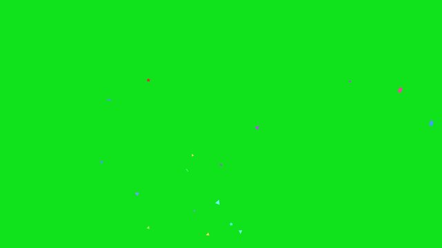 3D confetti explosion animation on greenscreen background. Perfect for celebration themes