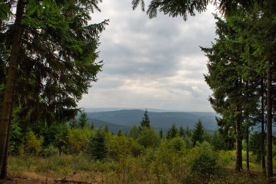 Aussicht in den Th&uuml;ringer Wald Deutschland
