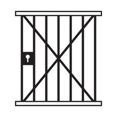 Naklejka premium Jail icon vector. Prison icon vector. Prison jail icon.