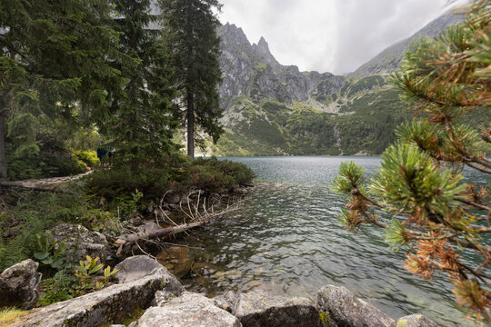 The image shows the lake, Zakopane