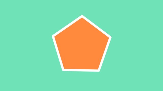 A mesmerizing animation of an orange pentagon shrinking into the distance.