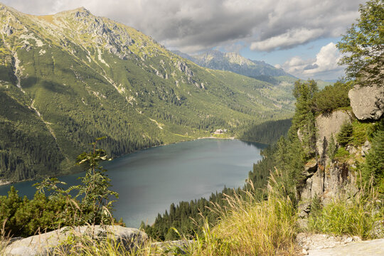 The image shows the Black Pond in Ryś, Zakopane