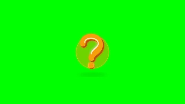 Green screen showing orange circle with bottom dot shadow