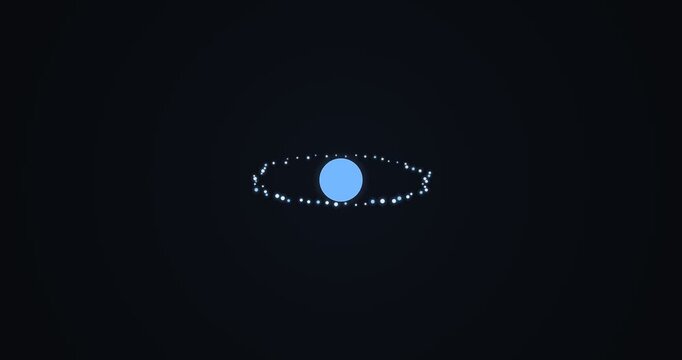 Magnetic Sphere with Orbiting Particles and Magnetic Field Animation 4K