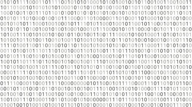 Abstract binary code background with digital numbers.