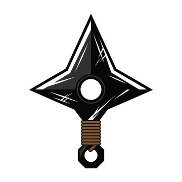 Shuriken ninja throwing star weapon black metal