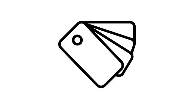 Black outline color swatch palette icon for graphic design and branding.