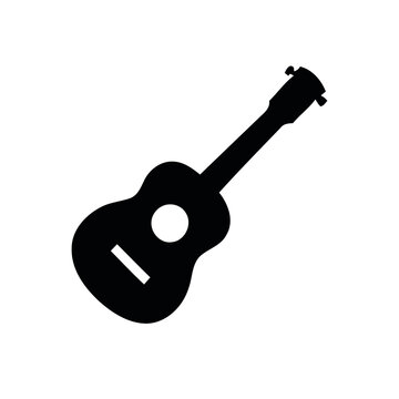 Guitar,Vaction Silhouette Vector.