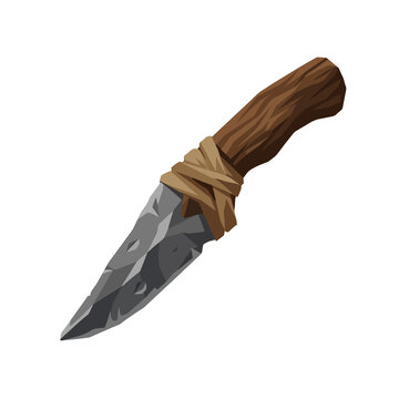 Crafted Metal Knife UI 2D game asset polygon lasso fill painting, Cartoon PNG Illustration