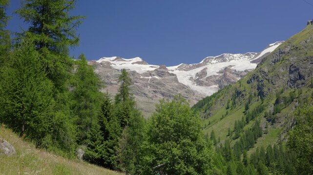 Monte Rosa Massif view from Staffal 