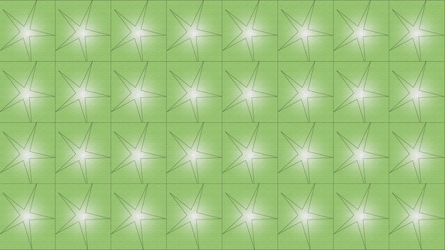 Light green geometric grid pattern with repeating star shapes and soft white center highlights