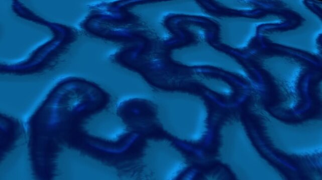 Abstract deep blue liquid wave background. Glowing navy fluid ripple pattern motion. Dark royal blue ocean water surface backdrop.