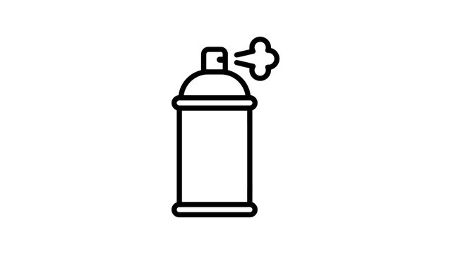 Spray paint can with a puff of smoke icon.