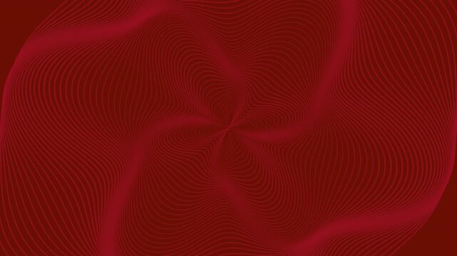 Abstract red background with wavy lines forming a circular swirl pattern for modern creative graphic design projects and digital art backdrops