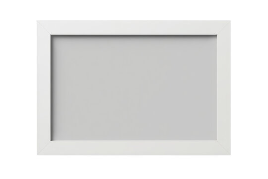 Minimal white rectangular shadow box frame