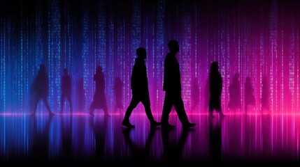 Fototapeta premium Digital path forward into an unknown technological realm
