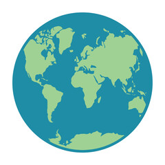Teal globe map earth continents worldview © AlphaEdgeX
