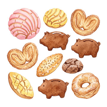 Mexican Pan Dulce Assortment.svg