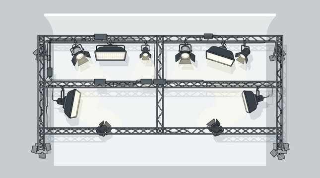 Studio lighting rig vector illus&hellip; concept vector illustration for creative projects and modern business isolated background element