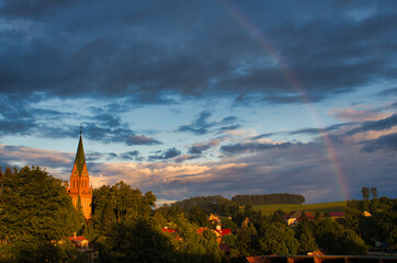 Piękna tęcza nad Gietrzwałdem © Krzysiek Cegiełka