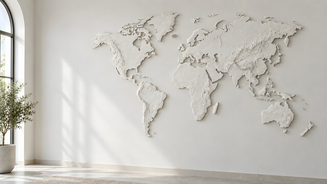 3D regional relief map for geographic planning and analysis