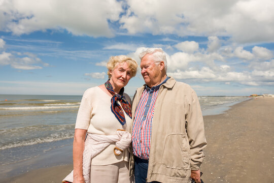 Senior Couple Enjoys Time Together At Baltic Sea