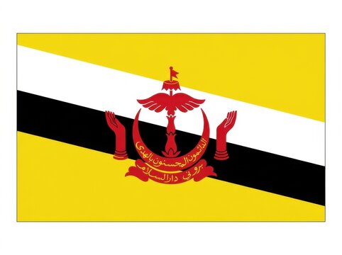 Official national flag of brunei darussalam