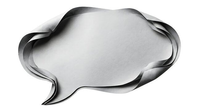 Metallic speech bubble template