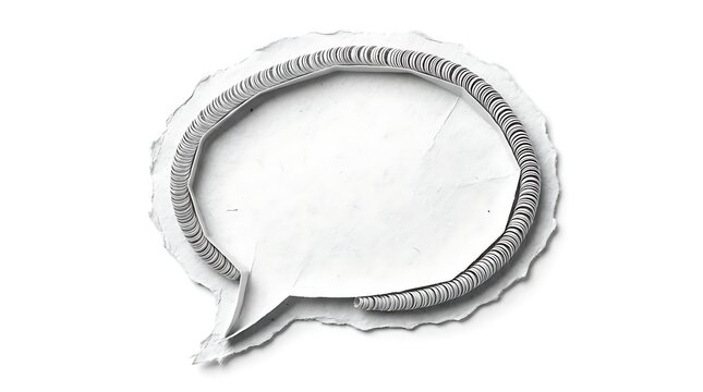 paper speech bubble with decorative metal frame