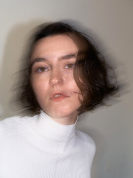 Movement Captured in a Simple Background With a Person