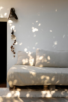 Cozy Seating Area With Natural Light and Decorative Elements