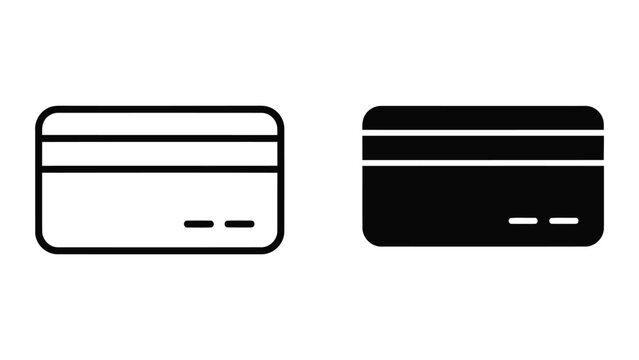 Credit card payment method icon set vector graphic illustration