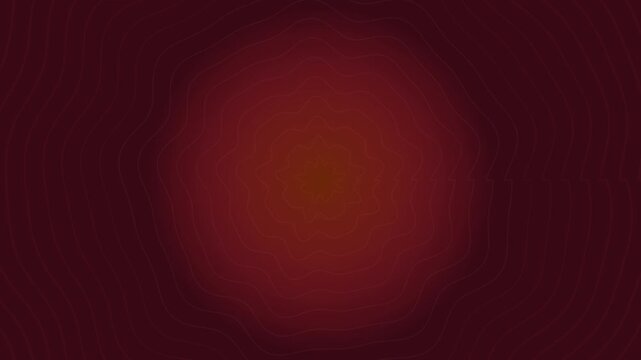 Dark red abstract background with thin wavy circular lines forming a ripple pattern