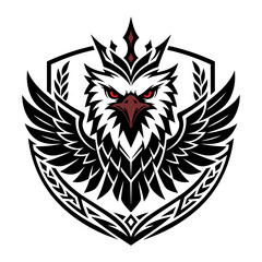 Fototapeta premium Detailed Majestic Eagle Heraldic Emblem Logo