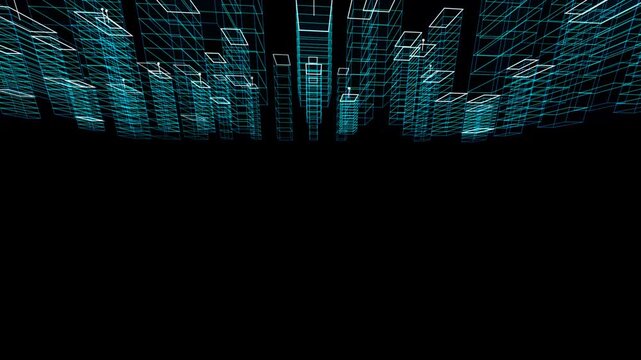Abstract digital glitch overlay effect with glitch animation vertical on transparent background