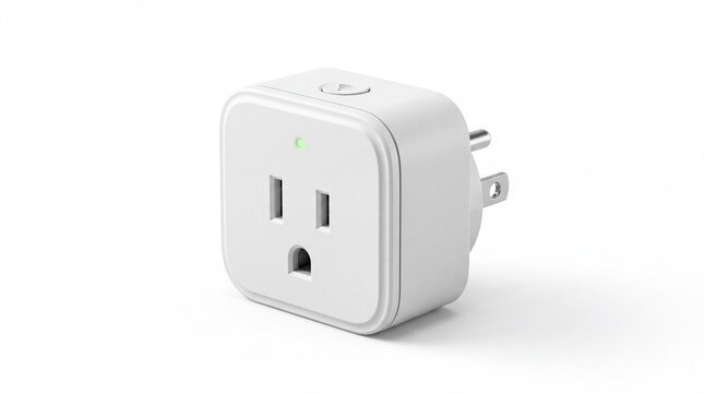 Smart home wifi plug isolated on white background